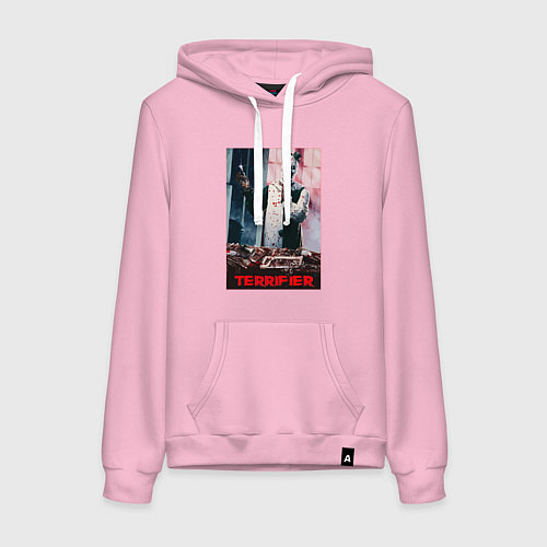 Женская толстовка-худи Клоун Арт / Светло-розовый – фото 1