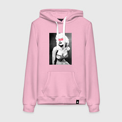Толстовка-худи хлопковая женская Fuego, цвет: светло-розовый