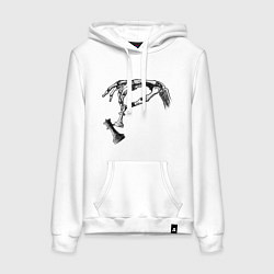 Женская толстовка-худи Рука с шахматами