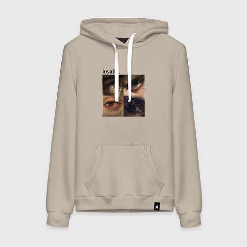 Женская толстовка-худи Искусство и глаза / Миндальный – фото 1