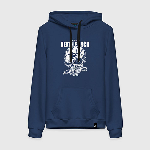 Женская толстовка-худи FFDP skull / Тёмно-синий – фото 1