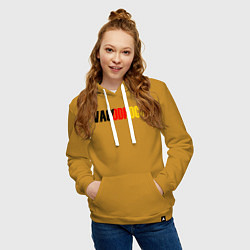 Толстовка-худи хлопковая женская VAGODROCH, цвет: горчичный — фото 2