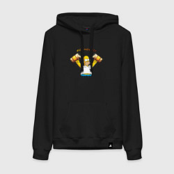 Толстовка-худи хлопковая женская Homer & Beer, цвет: черный