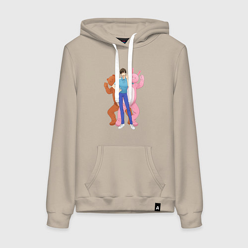 Женская толстовка-худи Урамити Омота - Двуличный братик / Миндальный – фото 1