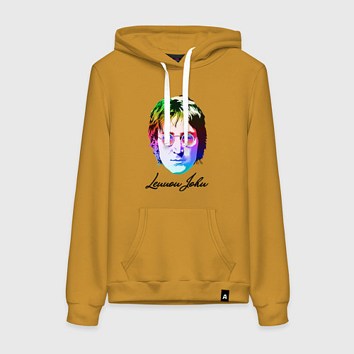 Женская толстовка-худи Леннон Джон / Горчичный – фото 1