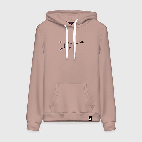 Женская толстовка-худи Дофаминчик / Пыльно-розовый – фото 1