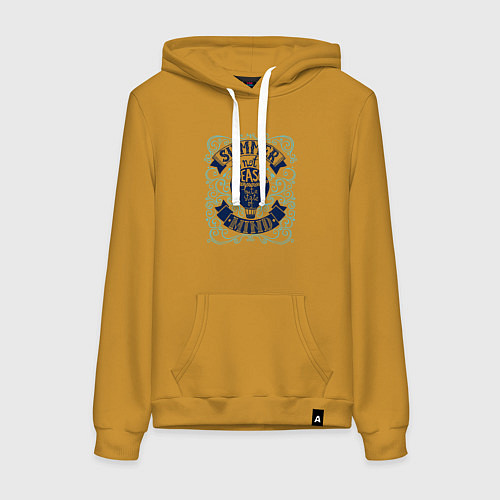 Женская толстовка-худи Лето - это не сезон, а состояние души / Горчичный – фото 1