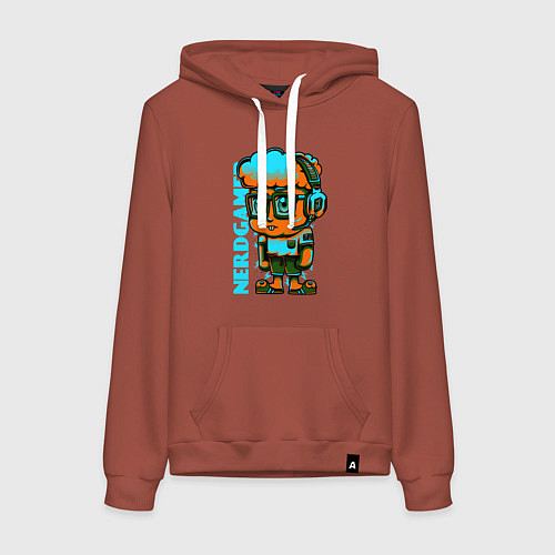 Женская толстовка-худи Нерогеймер / Кирпичный – фото 1