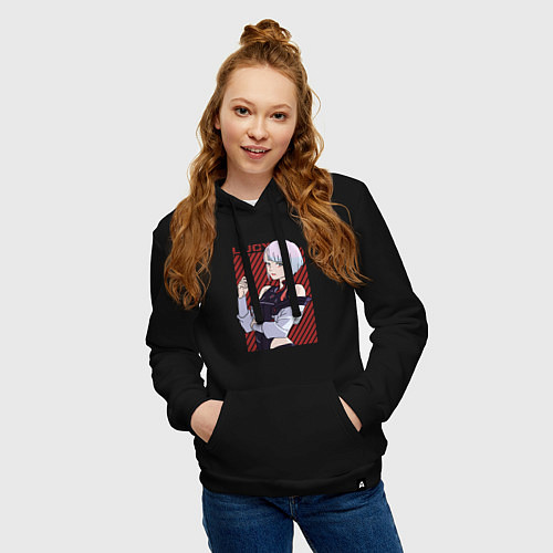 Женская толстовка-худи Милая Люси / Черный – фото 3