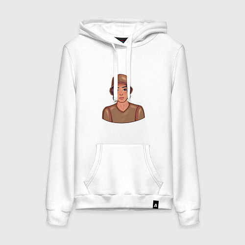 Женская толстовка-худи Мультяшный мальчик в шляпе / Белый – фото 1