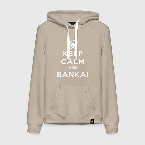 Женская толстовка-худи Keep calm and bankai - Bleach / Миндальный – фото 1