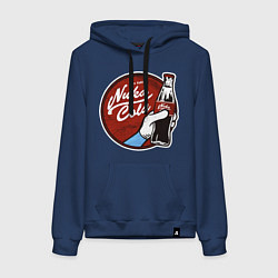 Толстовка-худи хлопковая женская Nuka cola sticker, цвет: тёмно-синий