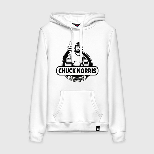 Женская толстовка-худи Chuck Norris approved / Белый – фото 1