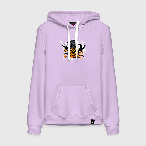 Женская толстовка-худи Black urban power / Лаванда – фото 1