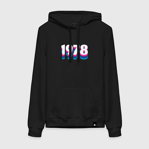 Женская толстовка-худи Made in 1978 vintage art / Черный – фото 1