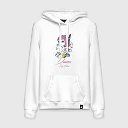 Толстовка-худи хлопковая женская Diana - pulp fiction, цвет: белый