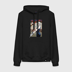 Толстовка-худи хлопковая женская Человек-бензопила - Гуаньси, цвет: черный