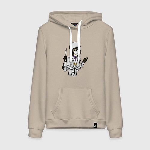 Женская толстовка-худи Достоевский портрет / Миндальный – фото 1