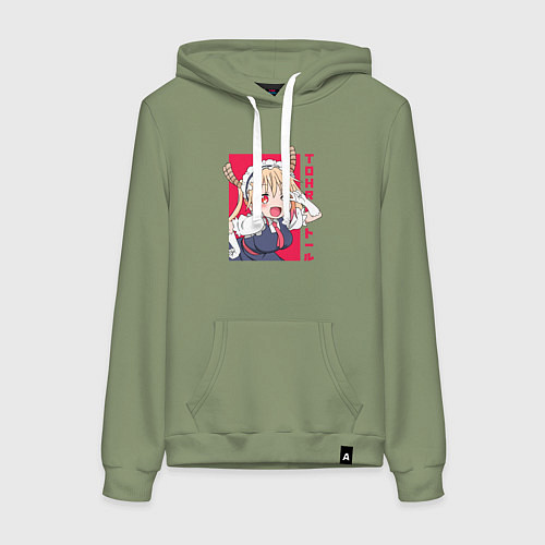 Женская толстовка-худи Тору дракон горничная / Авокадо – фото 1