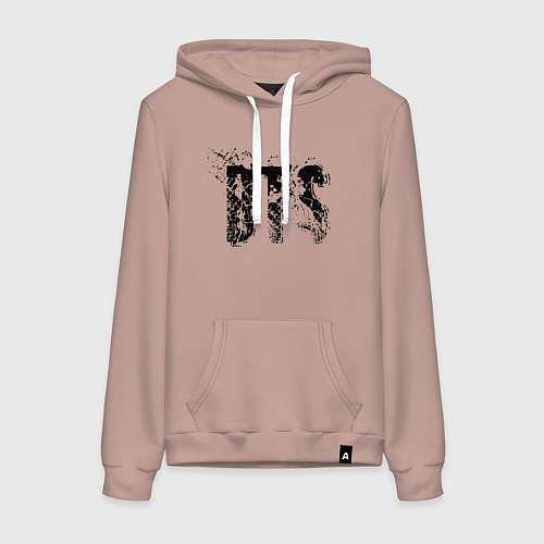 Женская толстовка-худи BTS logo / Пыльно-розовый – фото 1