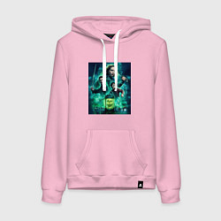 Толстовка-худи хлопковая женская Локвуд и компания, цвет: светло-розовый