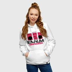 Толстовка-худи хлопковая женская Eminem Berzerk: Pink, цвет: белый — фото 2
