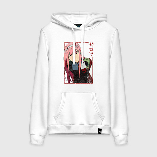 Женская толстовка-худи Zero Two anime girl / Белый – фото 1
