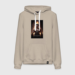 Толстовка-худи хлопковая женская Екатеринбург - персонаж, цвет: миндальный