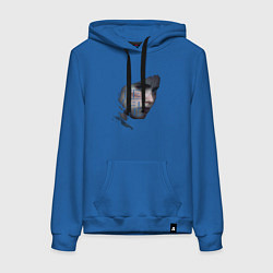 Толстовка-худи хлопковая женская The last of us: Элли art, цвет: синий