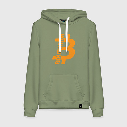 Женская толстовка-худи Поколение биткоин / Авокадо – фото 1