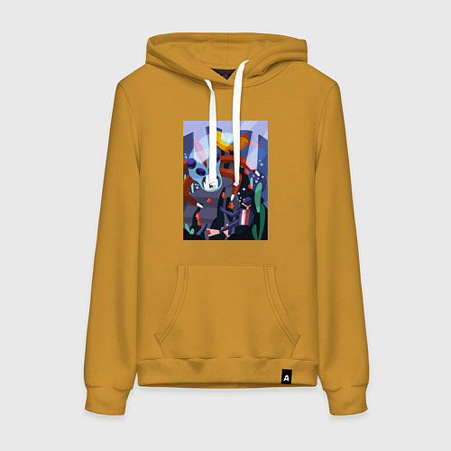 Женская толстовка-худи Subnautica морские чудовища / Горчичный – фото 1