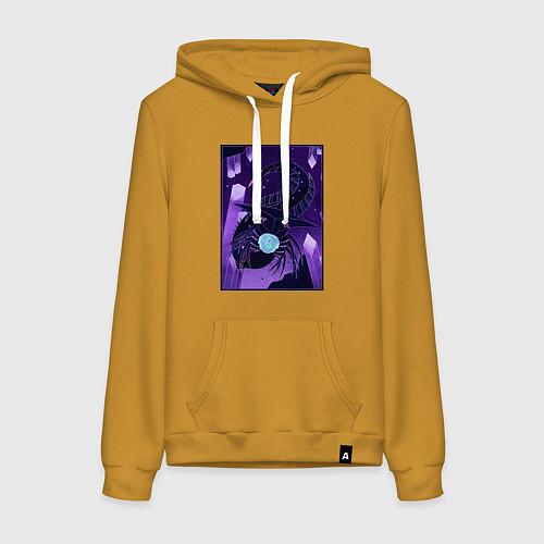 Женская толстовка-худи Subnautica подводный монстр / Горчичный – фото 1