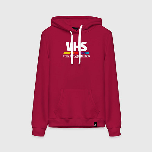 Женская толстовка-худи VHS retro 1976 / Маджента – фото 1