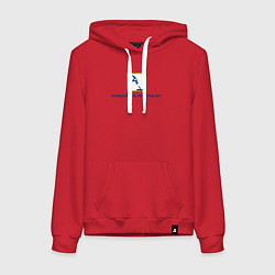 Толстовка-худи хлопковая женская Neadequatish praktish gut, цвет: красный
