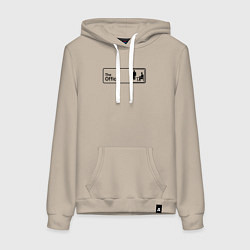 Толстовка-худи хлопковая женская Office, цвет: миндальный