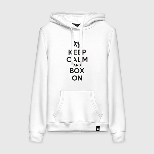 Женская толстовка-худи Успокойся и боксируй / Белый – фото 1