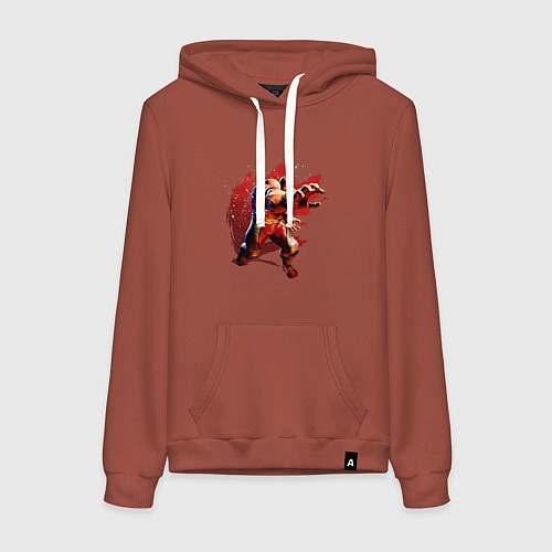 Женская толстовка-худи Street Fighter 6 Zangief / Кирпичный – фото 1