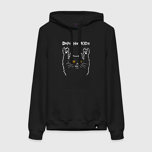 Женская толстовка-худи Depeche Mode rock cat / Черный – фото 1