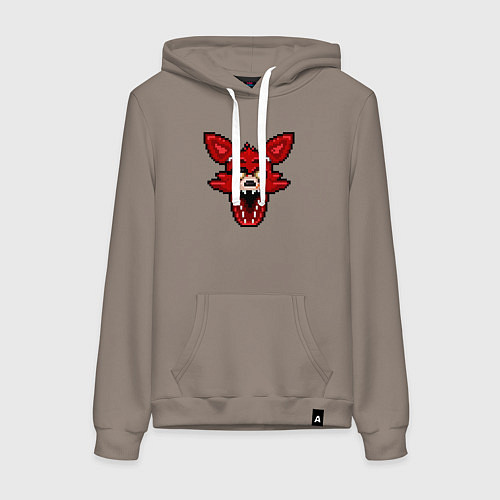 Женская толстовка-худи Пиксельный Фокси / Утренний латте – фото 1