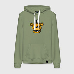 Толстовка-худи хлопковая женская Золотой пиксельный Фредди, цвет: авокадо