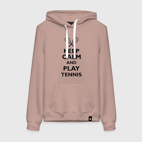 Женская толстовка-худи Keep Calm & Play tennis / Пыльно-розовый – фото 1