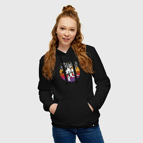 Женская толстовка-худи Стиль дзюдо / Черный – фото 3