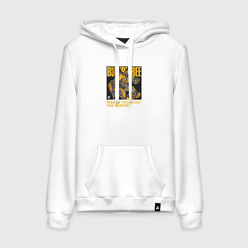 Женская толстовка-худи Трансформеры: Бамблби / Белый – фото 1