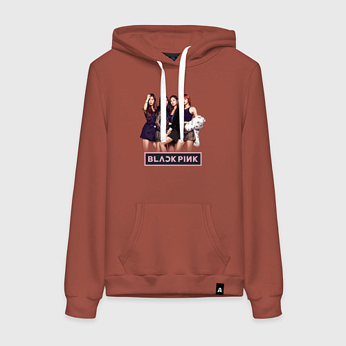 Женская толстовка-худи Rose Blackpink kpop / Кирпичный – фото 1