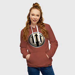 Толстовка-худи хлопковая женская Повстанцы Rome: Total War, цвет: кирпичный — фото 2