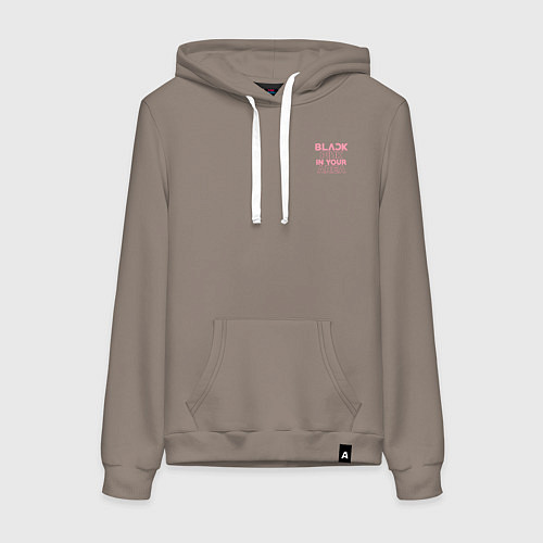 Женская толстовка-худи Black pink in your area - мини / Утренний латте – фото 1