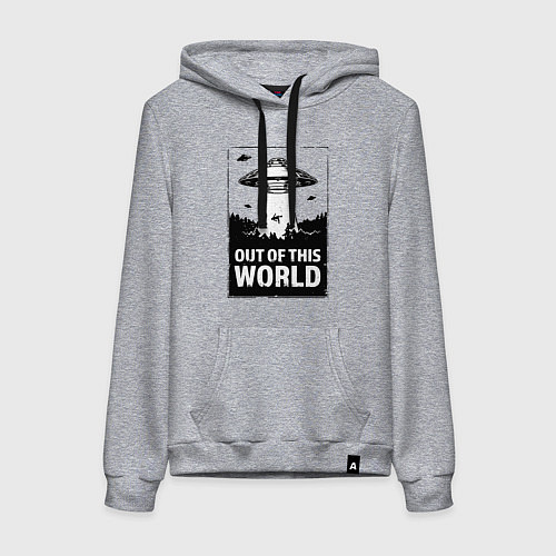 Женская толстовка-худи Out of this world / Меланж – фото 1