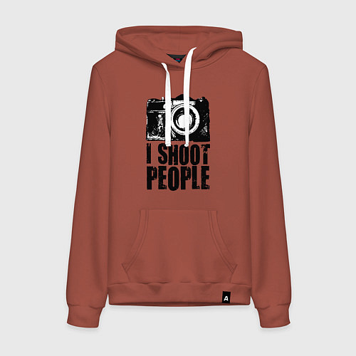 Женская толстовка-худи Shoot photographer / Кирпичный – фото 1