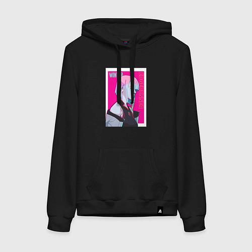 Женская толстовка-худи Винтер из Aespa - киберпанка стиль / Черный – фото 1