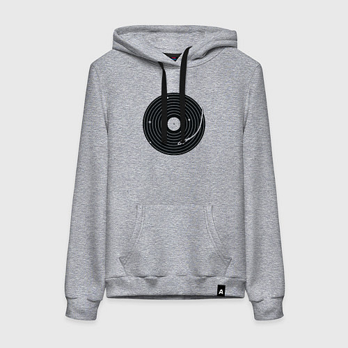 Женская толстовка-худи Космический винил / Меланж – фото 1